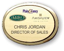 (image for) Amishview Inn & Suites 3 Logo Executive Gold Oval Badge